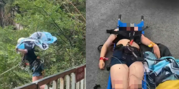 中国游客体验景区瀑布秋千坠亡 涉事公园停业整顿
