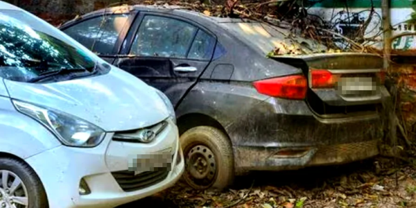 马德里空地查获21辆被盗汽车 警方怀疑为拆车窝点