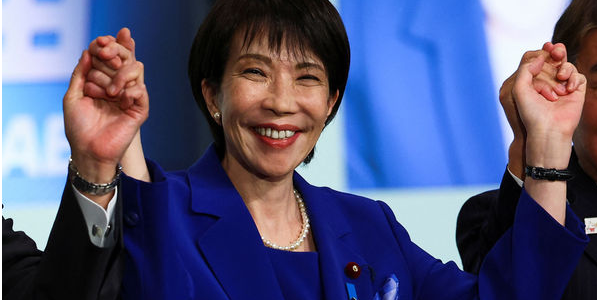 高市早苗当选日本首位女首相（图）