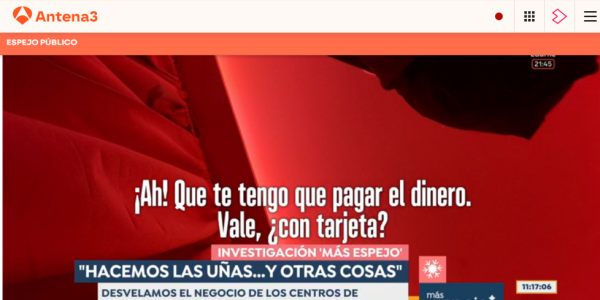 西班牙记者暗访马德里中心华人美甲美容店 暗藏色情按摩和卖淫