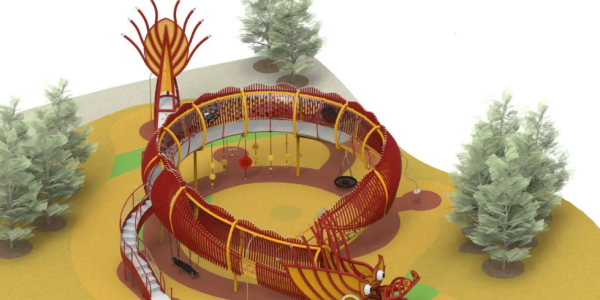 中国城Usera建19米巨型龙形儿童乐园 可容纳110名儿童