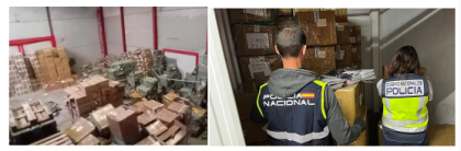 以住家为囤货和销售点 马德里查获280万欧元假货