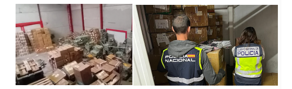 以住家为囤货和销售点 马德里查获280万欧元假货