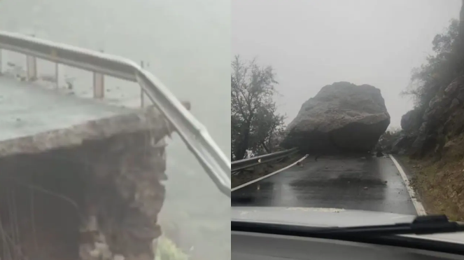 风暴“特蕾莎”席卷加那利群岛 道路坍塌多人被困